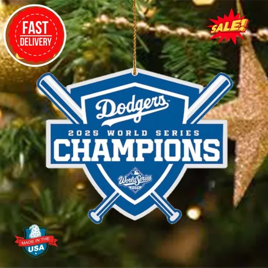 Los Angeles Dodger 2025 World Series Champions Sticker 1 Xmas Acrylic Ornament