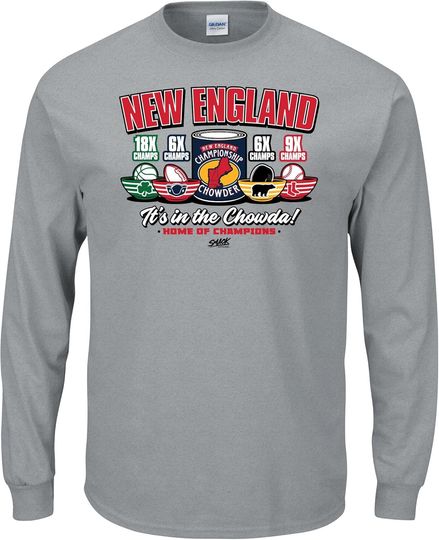 Discover It's in The Chowda T-Shirt for New England Football Fans