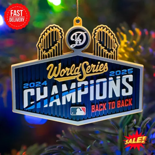 Discover Dodger Back 2 Back Champions 24 25 Acrylic Ornament