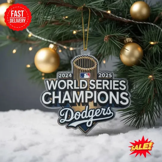 Discover Dodger Back 2 Back Champions 24 25 Acrylic Ornament