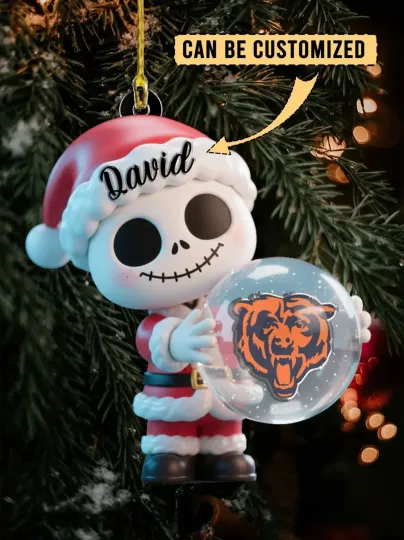 Discover Personalized Chicago Football Team Bearss Christmas Ornament Gift Decor