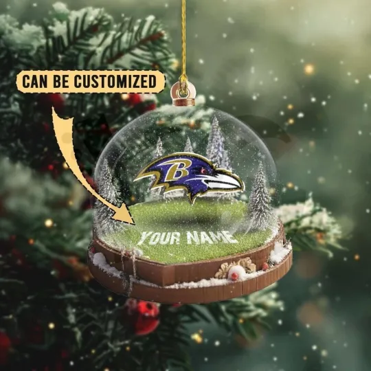 Discover Personalized Baltimore Football Ravenss Team Christmas Ornament Fan Gift Decor