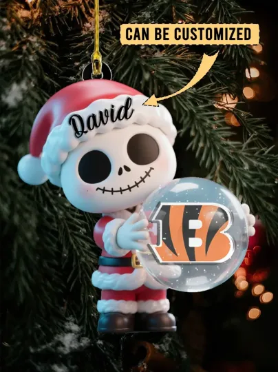 Discover Personalized Cincinnati Football Team Bengalss Christmas Ornament Gift Decor