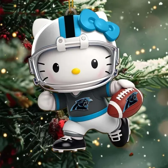 Discover Personalized Carolina Football Team Panthers Christmas Ornament Gift Decor