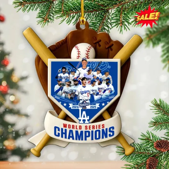 Los Angeles Dodger 2025 World Series Champions Acrylic Ornament