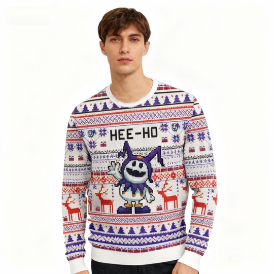 Winter Hot Selling Sweater Retro Funky Final Fantasy Christmas Ugly Sweater Cartoon Graffiti Party Cool Youth