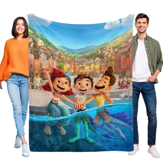 Discover Disney Luca Blanket Sofa Bed Couch, Birthday Gift, Decorate Homes Blanket Fleece