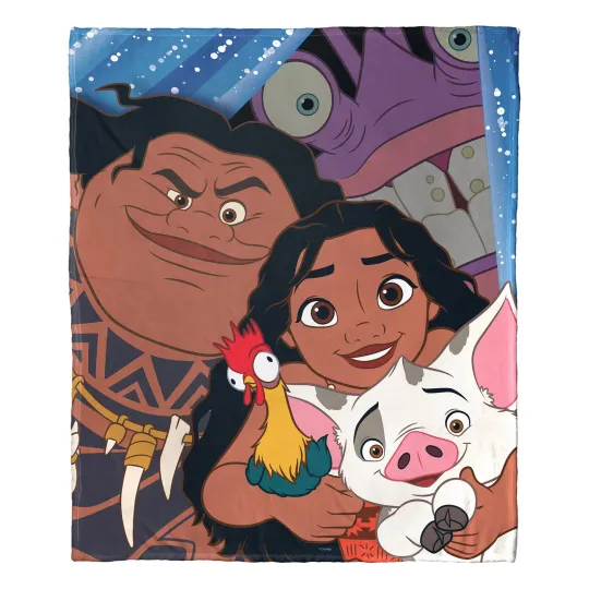 Discover Disney D100 Moana Disneyland Fleece Blanket