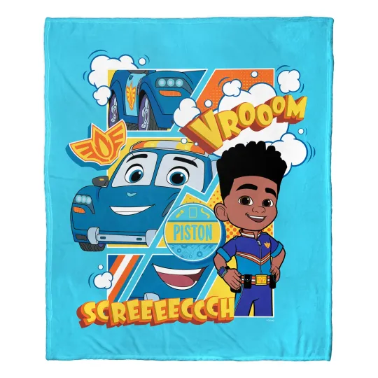 Discover Disney Firebuds Jayden And Piston Disneyland Fleece Blanket