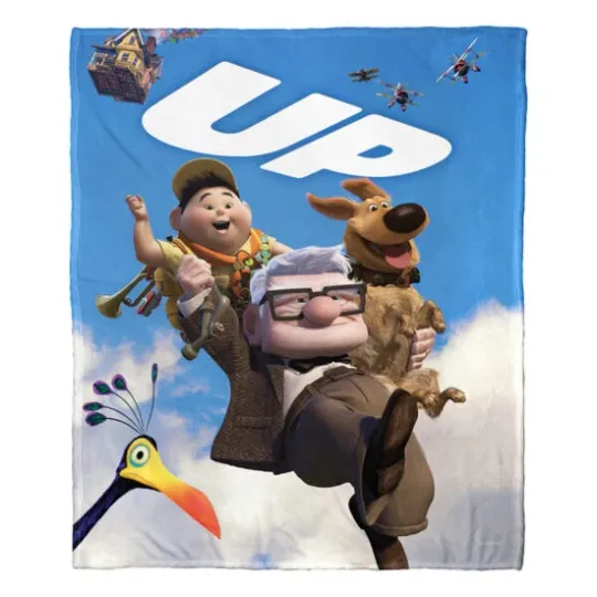 Discover Disney Up Trio Poster Disneyland Fleece Blanket
