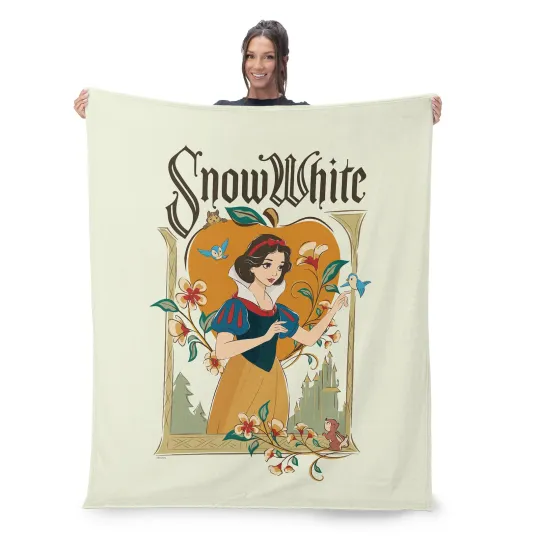 Discover Disney Snow White Big Apple Disneyland Fleece Blanket