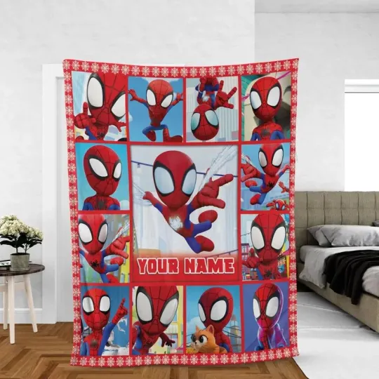 Discover Disney Spidey And His Amazing Friends Peter Cozy Customized Name Fleece Blanket