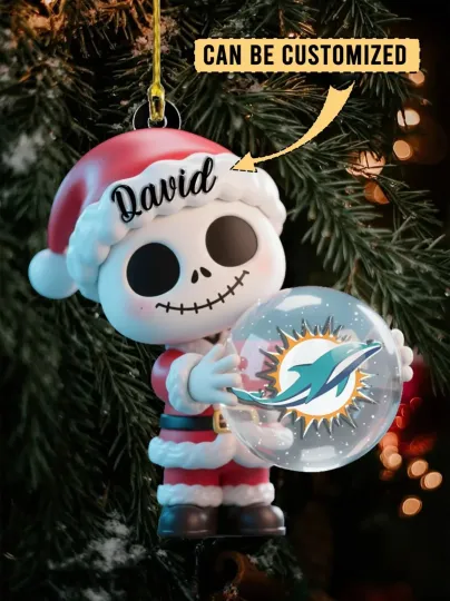 Discover Personalized Miami Football Team Dolphinss Christmas Ornament Gift Decor
