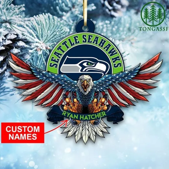 Discover Personalized Seattle Football Team Seahawks Christmas Ornament Gift Decor