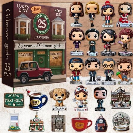 Gilmore Girls 25th Anniversary Advent Calendar, Collector Countdown Box, TV Show Holiday Gift for Fans, Christmas Gift, Countdown Calendar