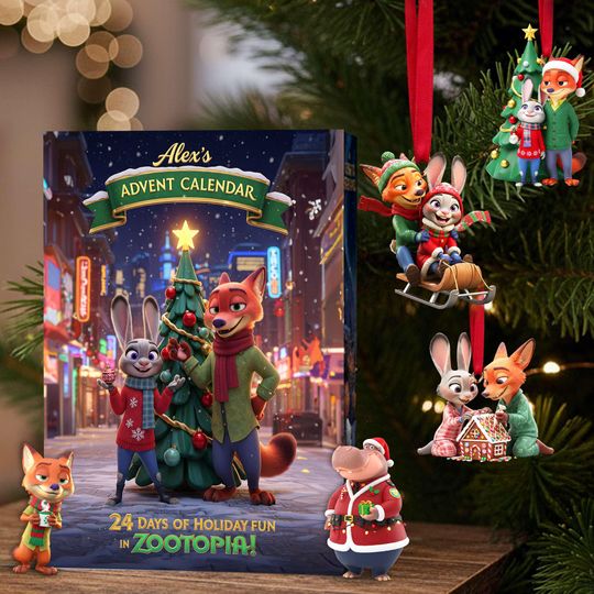 Discover Zootopia 2 Inspired Advent Calendar 2025, 24-Day Holiday Countdown with Cute Animal Characters & Mystery Surprises