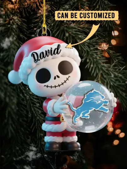 Discover Personalized Detroit Football Team Lionss Christmas Ornament Gift Decor