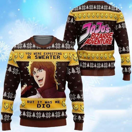 2025  Bizarre Adventure Ugly Christmas Sweater Gift Santa Claus Pullover Men 3D Sweatshirt And Top Autumn And Winter Clothing
