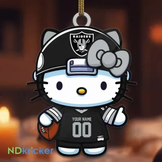 Personalized Las Vegas Football Team Raiders Christmas Ornament Gift Decor