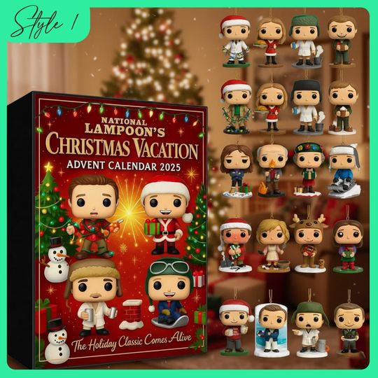 Discover Emotional Support Advent Calendar 2025:24 2D Acrylic Christmas Ornaments