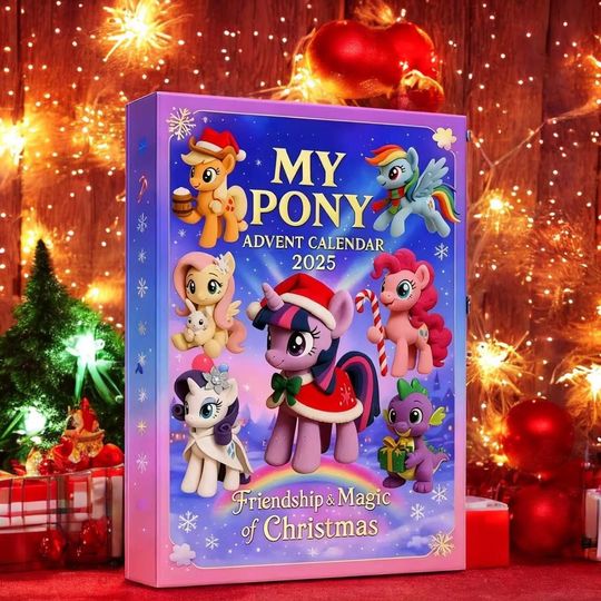 Discover Pastel Pony Unicorn Advent Calendar 2025, 24 Days Countdown Christmas Gift for Animation Fans