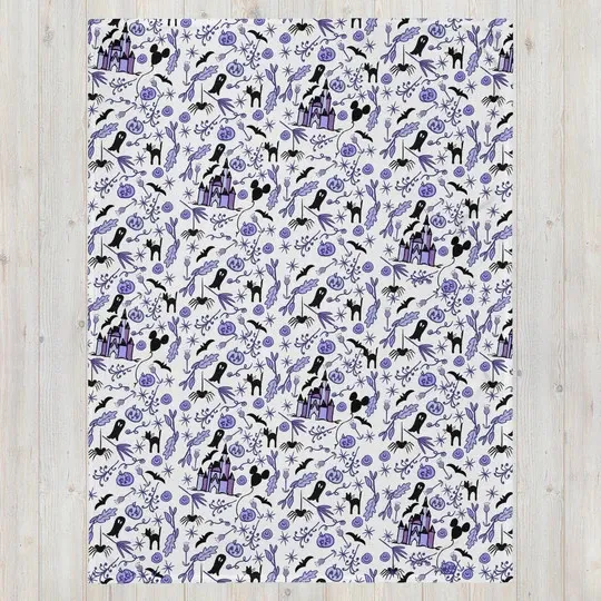 Discover Disney Castle Disney Spooky DisneyFriends Fleece Blanket