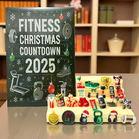 Discover Fitness Advent Calendar 2025  24 Day Workout Countdown Box, Gym Lover Gift, Weightlifting & Training Christmas Surprise