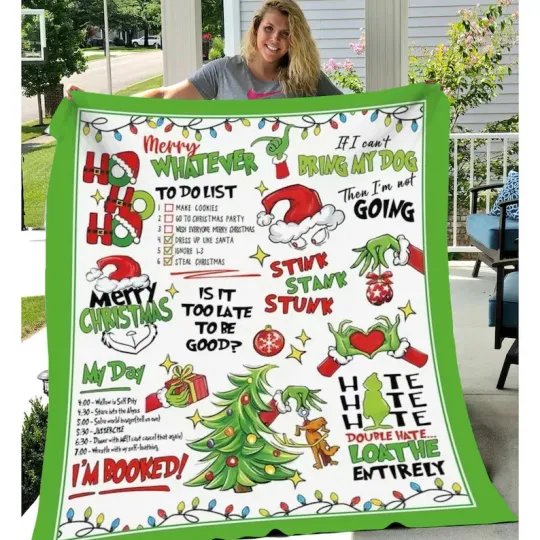 Discover Sti Sta Stu Blanket, Funny Christmas Fleece Blanket