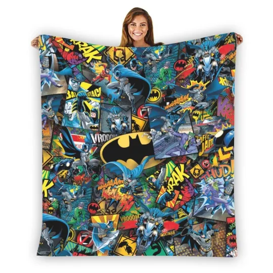 Discover Super Hero DC Comic Blanket Disneyland Christmas Fleece Blanket
