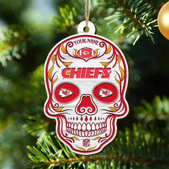 Discover Personalized Kansas City Football Team Chiefs Christmas Ornament Gift Decor