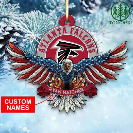 Discover Personalized Atlanta Football Team Falcons Christmas Ornament Gift Decor