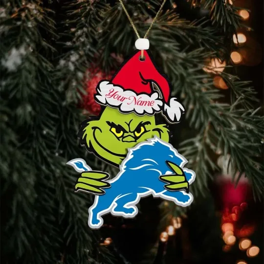 Discover Personalized Detroit Football Team Lionss Christmas Ornament Gift Decor