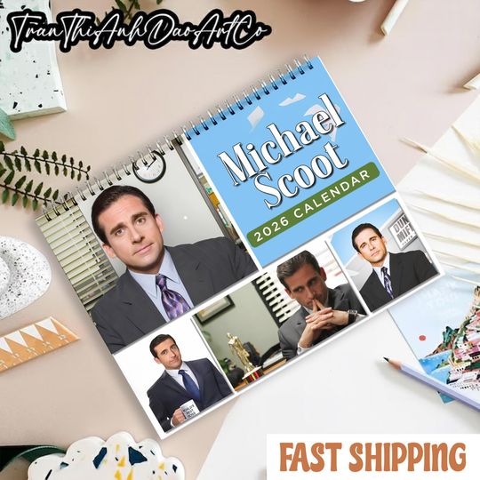 Discover The Office US Wall Calendar 2026 - Michael Scott & Dw Schrute Vertical Wall Calendar