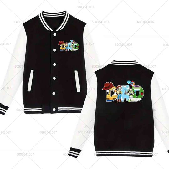 Discover Men Disney Toy Story Dad Women Baseball Jacket Sports Autumn Winter Classic Coats Fleece O-Neck Streetwear Hoodies Birthday Gift