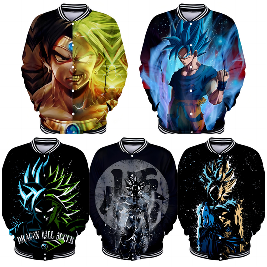 Dragon Ball Goku Kid Men Zipper Hoodie Cartoon Japan Style Anime Women Sweatshirt 2025 New Fashion Children Jackets Coat