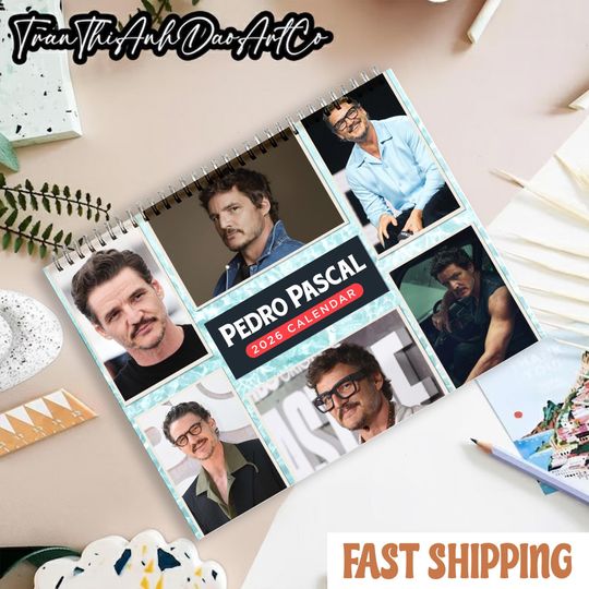 Pedro Pascal 2026 Wall Calendar - Celebrity Fan Planner and Gift