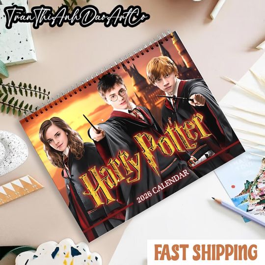 Discover Magical Wizard 2026 Wall Calendar  Movie Scene Calendar | Magical Wizard Gift | Hogwarts Aesthetic Home Decor | Collectors Gift Idea