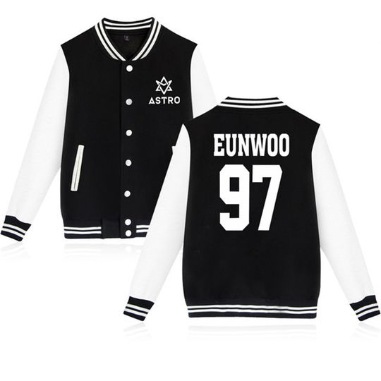 KPOP ASTRO STAR Group Baseball Uniform Coat Autumn Bomber Jacket Harajuku Streetwear Casual Tracksuit Hip Hop Brand Coats