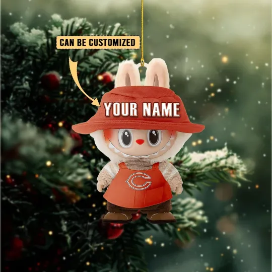 Discover Personalized Chicago Football Team Bears Christmas Ornament Gift Decor