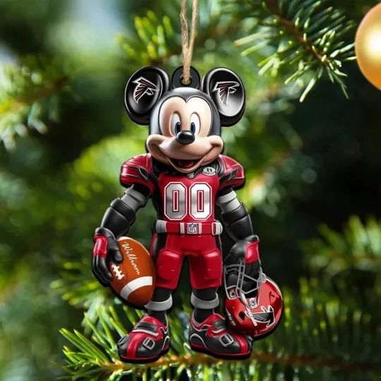 Discover Personalized Atlanta Football Team Falcons Mickey Mouse Christmas Ornament