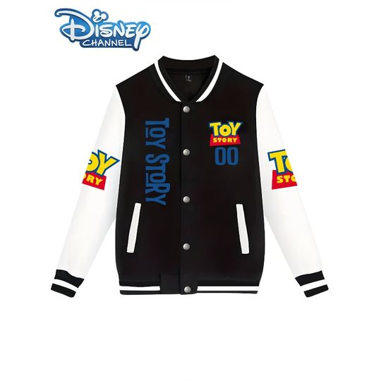 Discover Disney Toy Story Cartoon Print Baseball Jacket Women's Y2K Autumn/Winter New Casual Unisex Streetwear