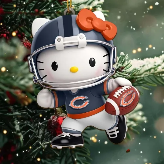 Discover Personalized Chicago Football Team Bears Christmas Ornament Gift Decor