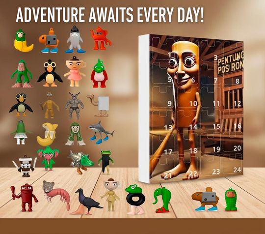 Discover Acrylic Advent Calendar Blind Box Italian Brainrot Meme Figures 24 Viral Toy Surprises
