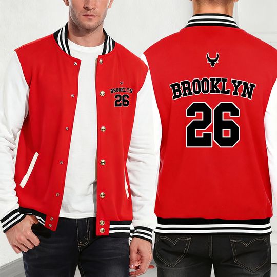 Discover Brooklyn 26 Letter Printing Cotton Baseball Jersey Mens Autumn Winter Thermal&nbsp;Coats Casual Pocket Jackets Fashion Male Clothes