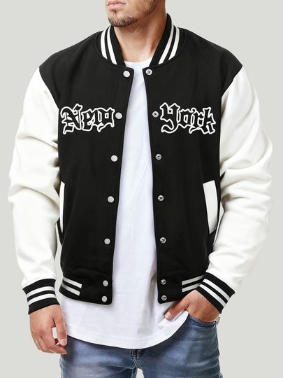 New York Letter Prints Jackets Mens Autumn Basics Pocket Baseball Jersey Fleece Warm Loose Coats Casual Comfortable Male Clothes
