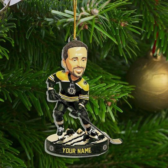 Discover Custom Bruins Ice Hockey Christmas Ornament, Brad Marchand, Ice Hockey Game Day, Boston Shape Ornament Acrylic Fan Gift