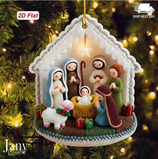 Discover Nativity Scene Christmas Ornament,Nativity Jesus Ornament,Christian Holiday Gift Decor,Jesus Ornament,Christian Gift Christmas Decor 2025