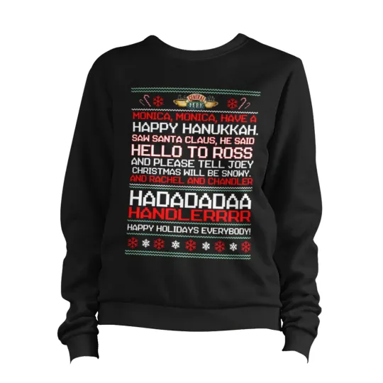 Discover Christmas Friends Ugly Sweater Jumper Happy Hanukkah Festive Xmas