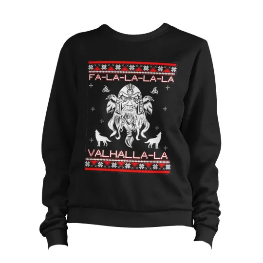 Discover Viking Christmas Sweatshirt Ugly Jumper Funny Xmas Norse Valhalla Warrior