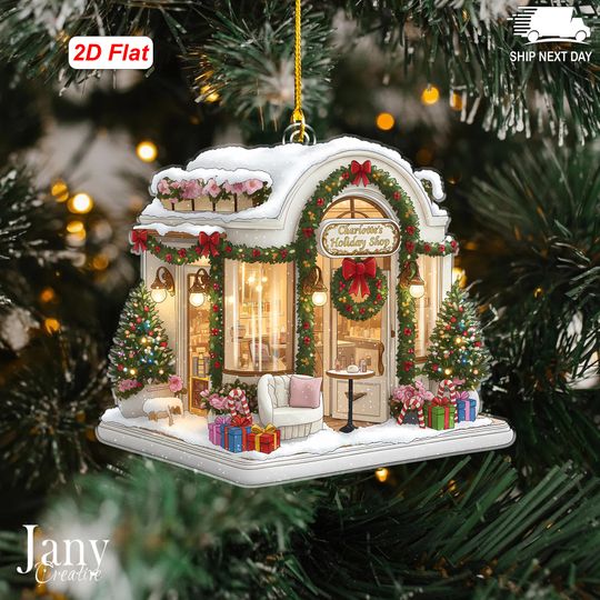 Discover Christmas Holiday Shop Ornament 2025  Acrylic Christmas Gift, Winter House Ornament, Festive Home Decoration